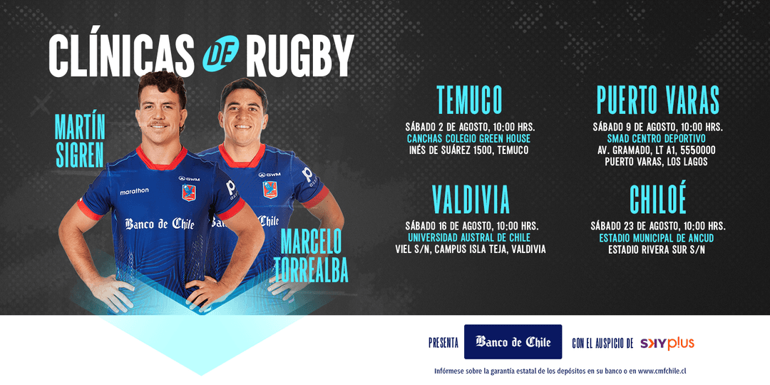 BANCO DE CHILE PRESENTA: CLINICA DE RUGBY PUERTO VARAS - SMAD CENTRO ...